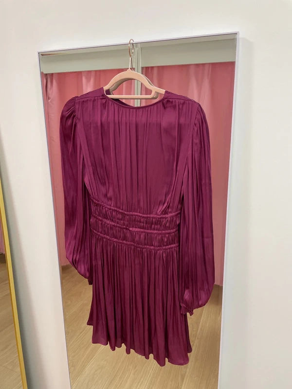 Maje - Robe satin bougainvilliers T.36