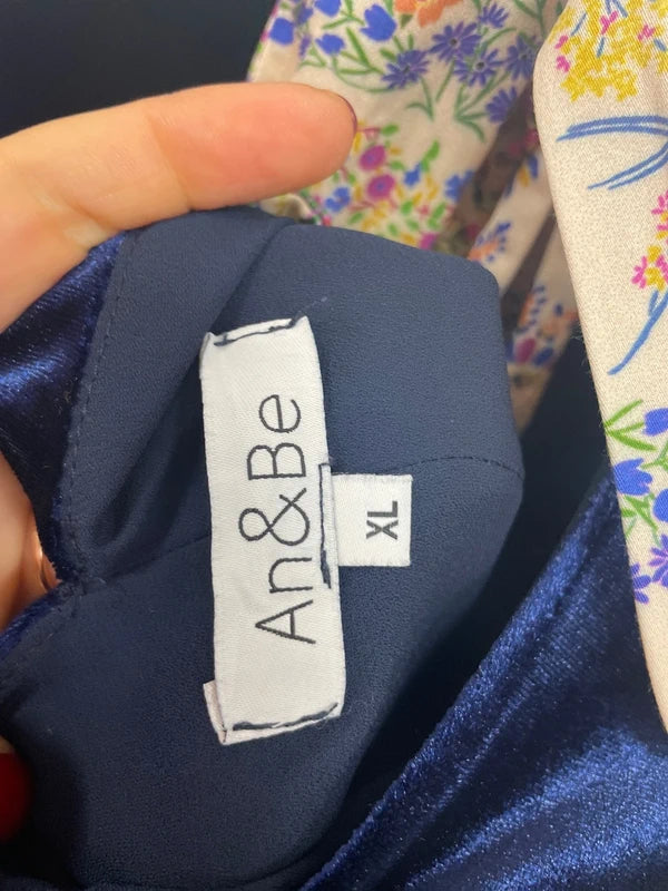 An&Be - Robe velours bleu T.XL