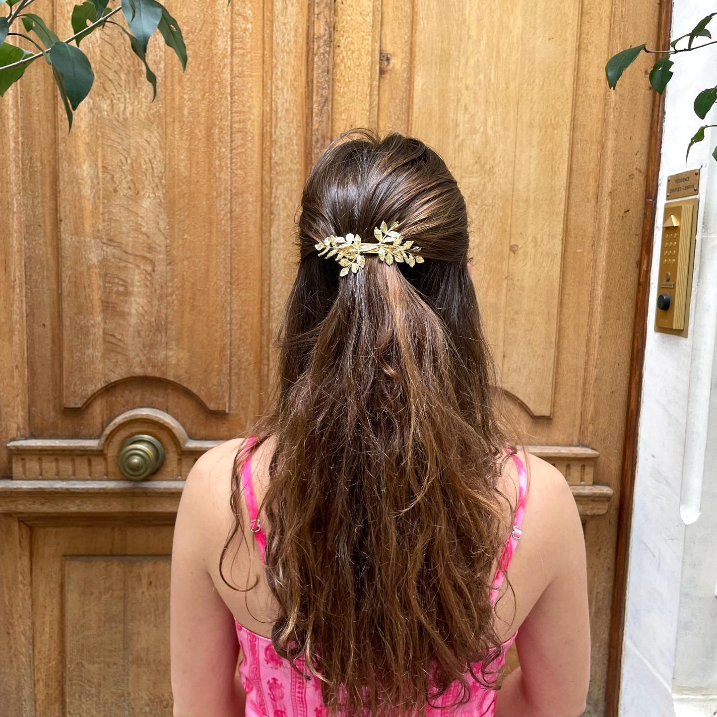 Barrette feuillage