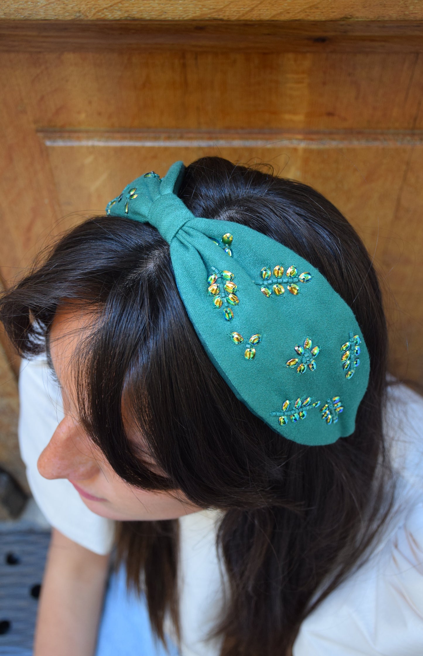 Coosy - Bandeau vert perles
