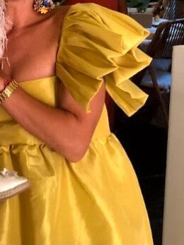 Coosy - Robe jaune manches bouffantes