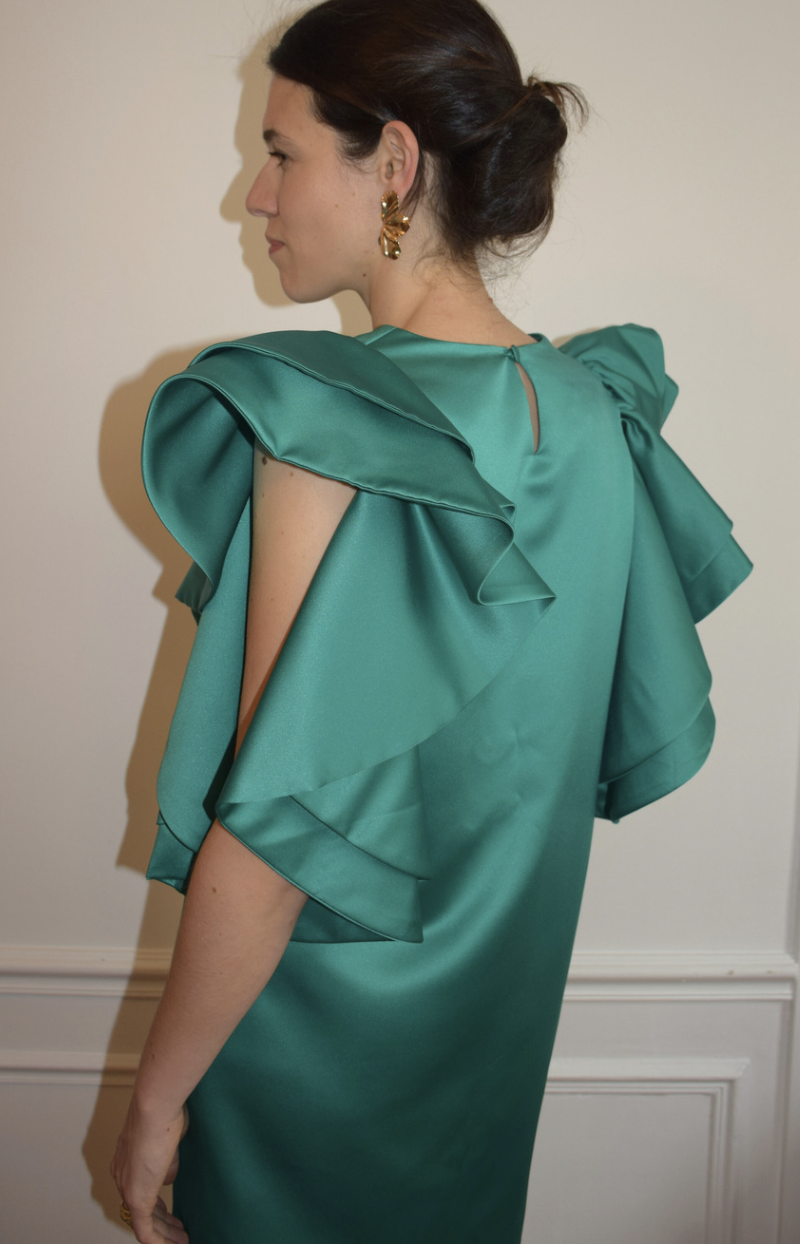 Coosy - Robe courte manches volants