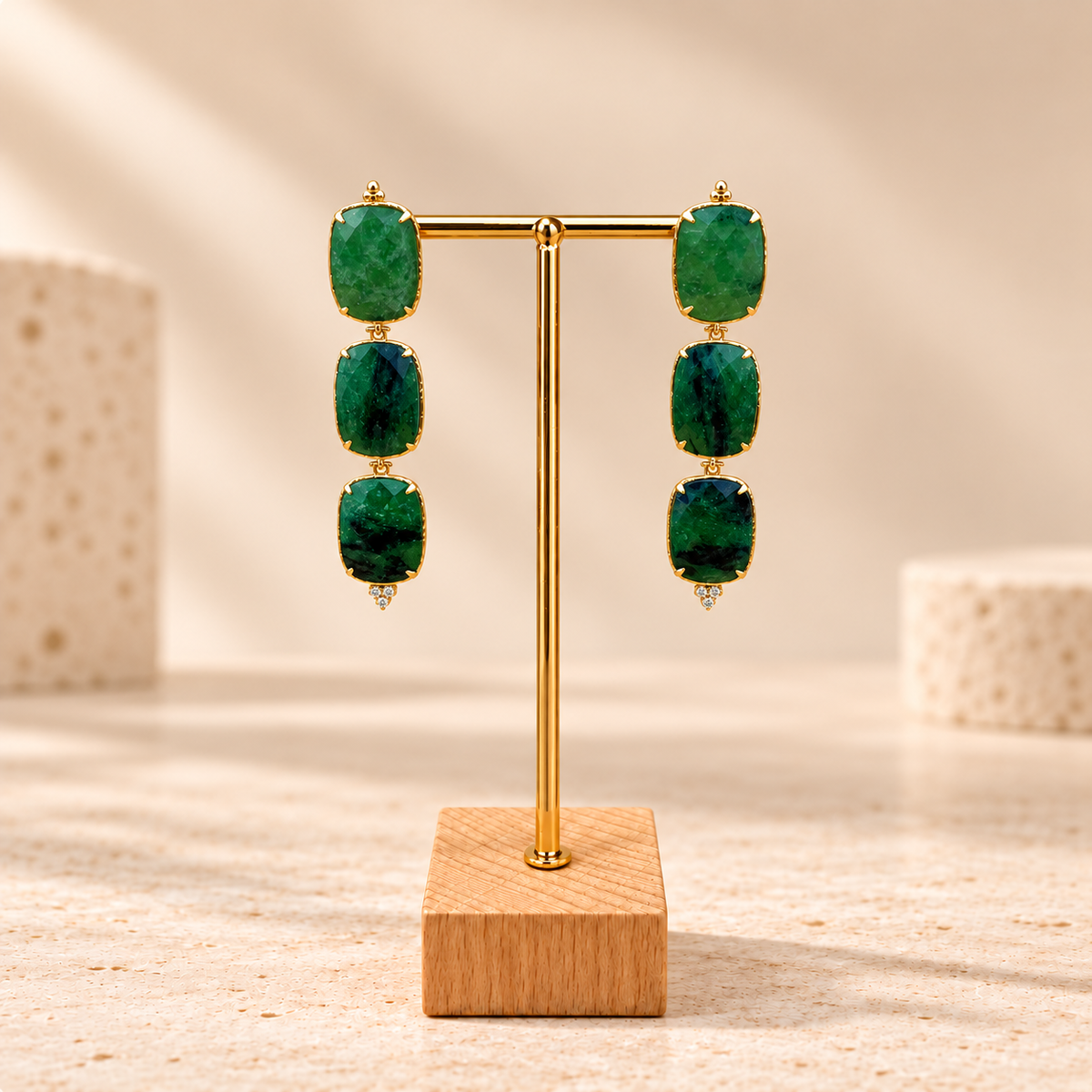 Boucles d'oreilles Aquaverde