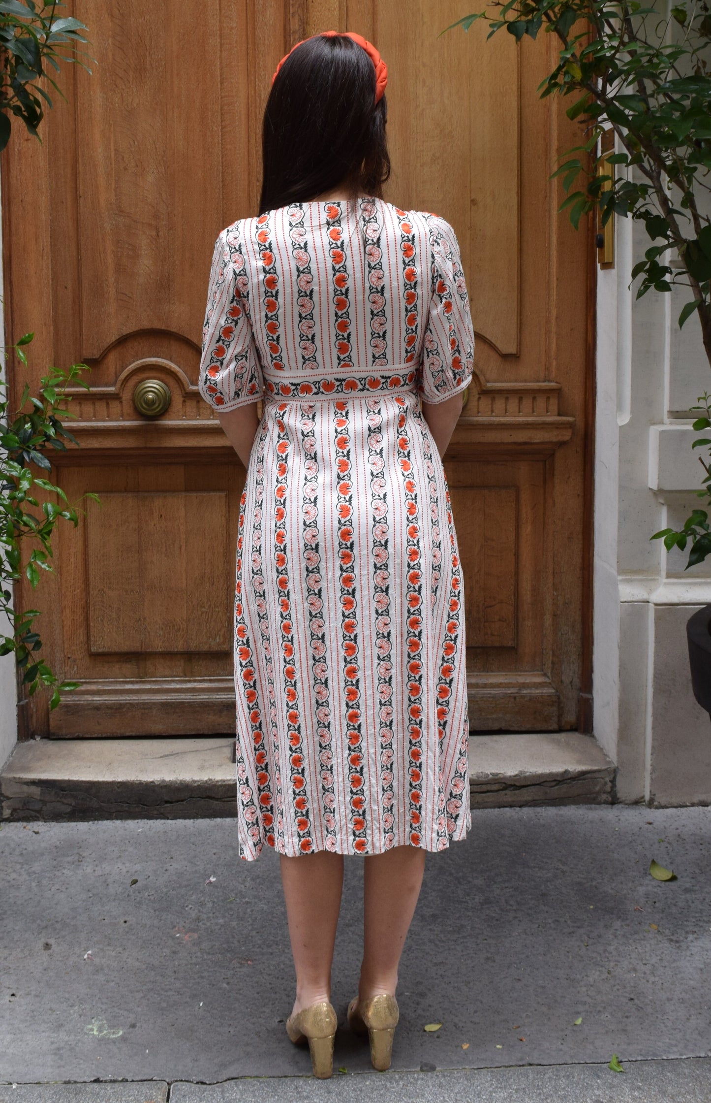 Sandro - Robe mi-longue brodée Gypsy