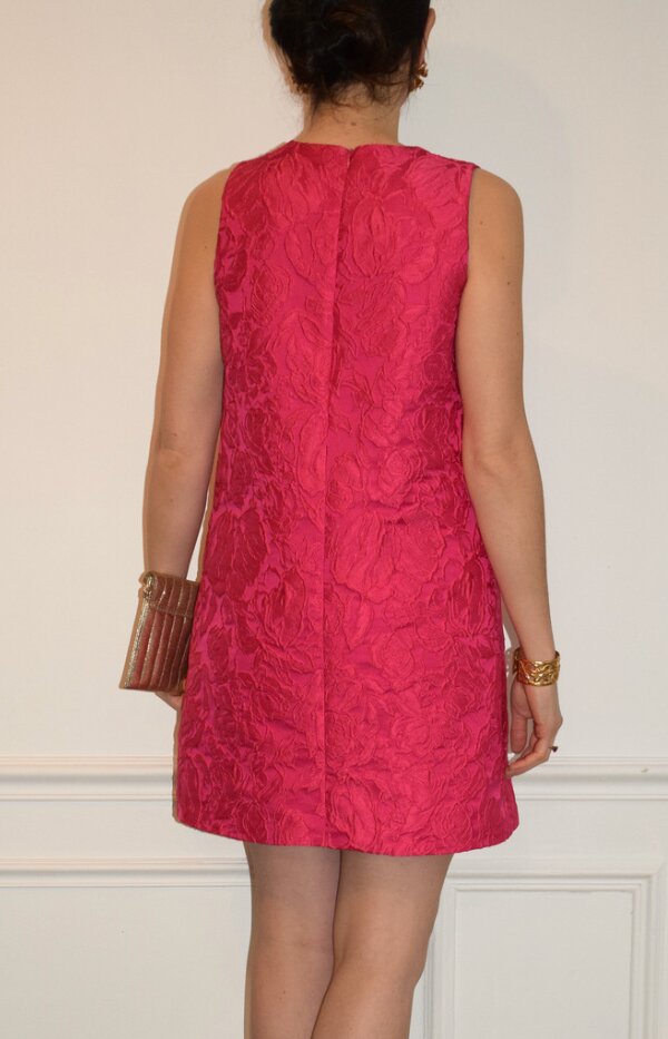 Maison Guillemette - Robe Gloria jacquard rose