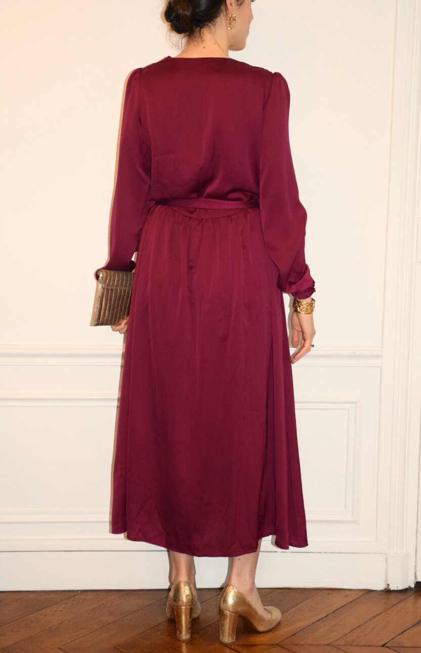 Maison Guillemette - Robe Olga bordeaux