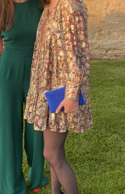 Pochette rectangulaire bleu roi