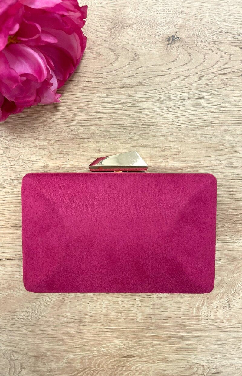 Pochette fuchsia bombée
