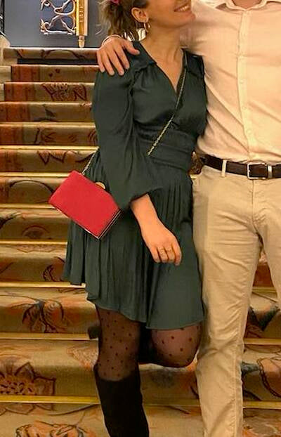 Pochette rectangulaire rose fuchsia