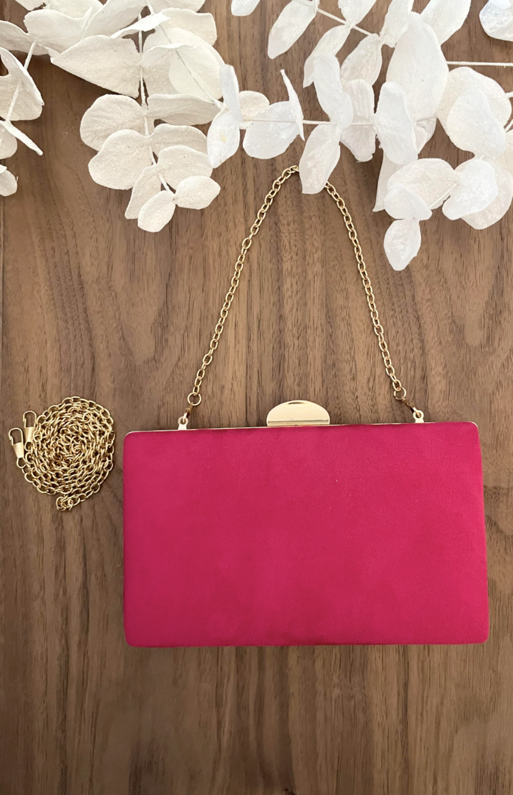 Pochette rectangulaire rose fuchsia - Main Image