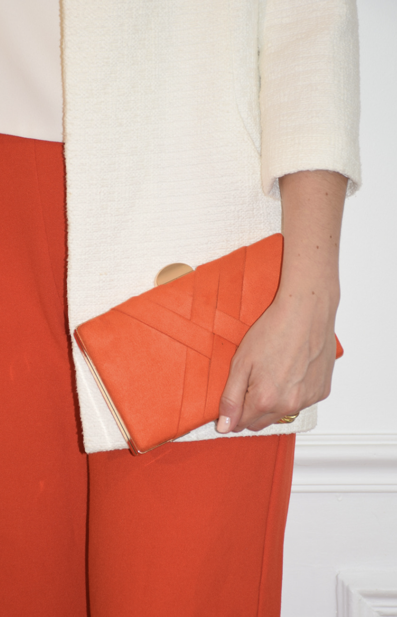 Pochette rectangulaire orange