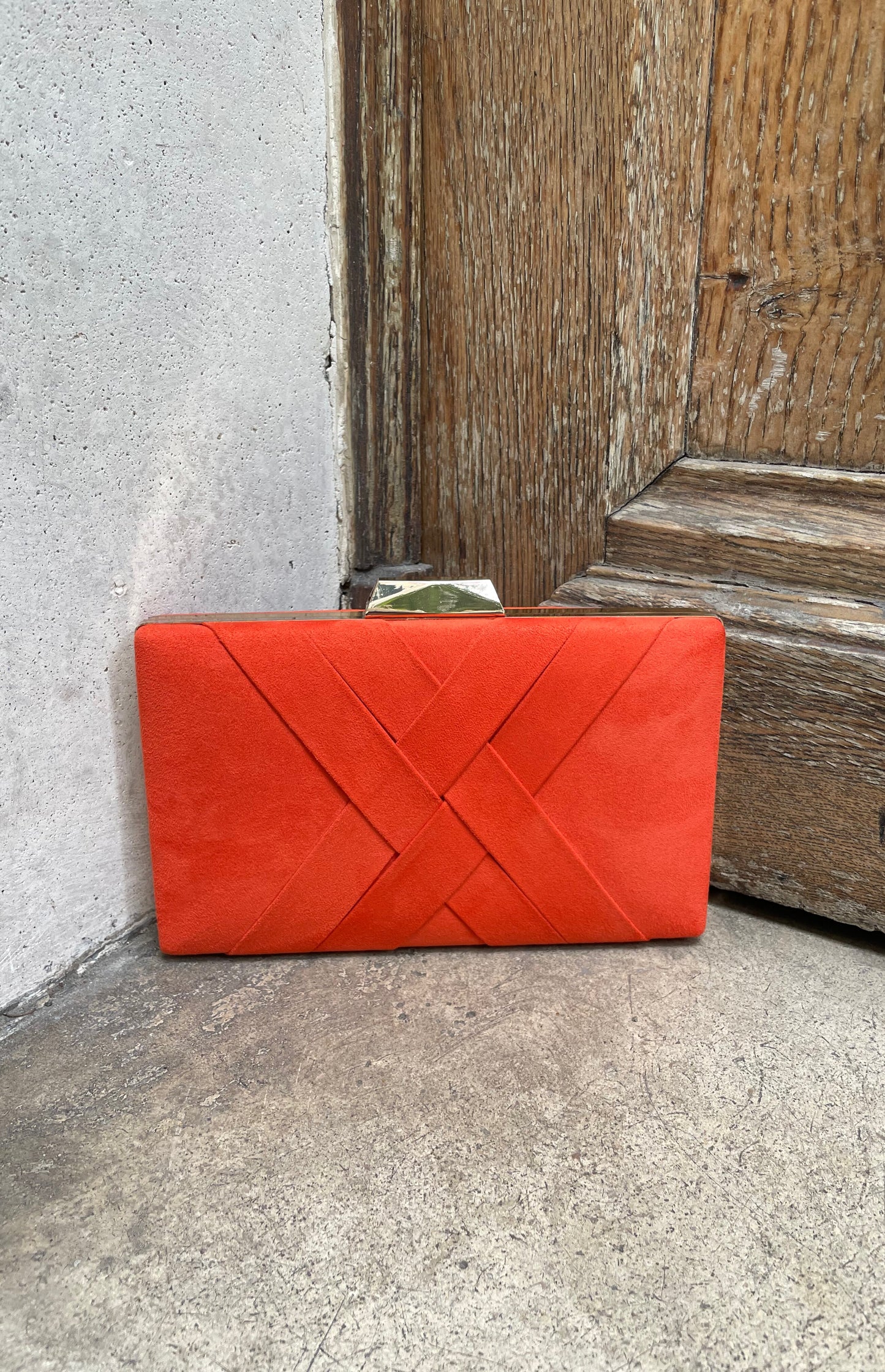 Pochette rectangulaire orange