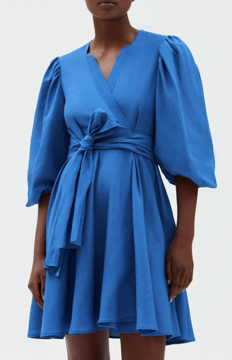 Robe claudie pierlot bleu marine outlet