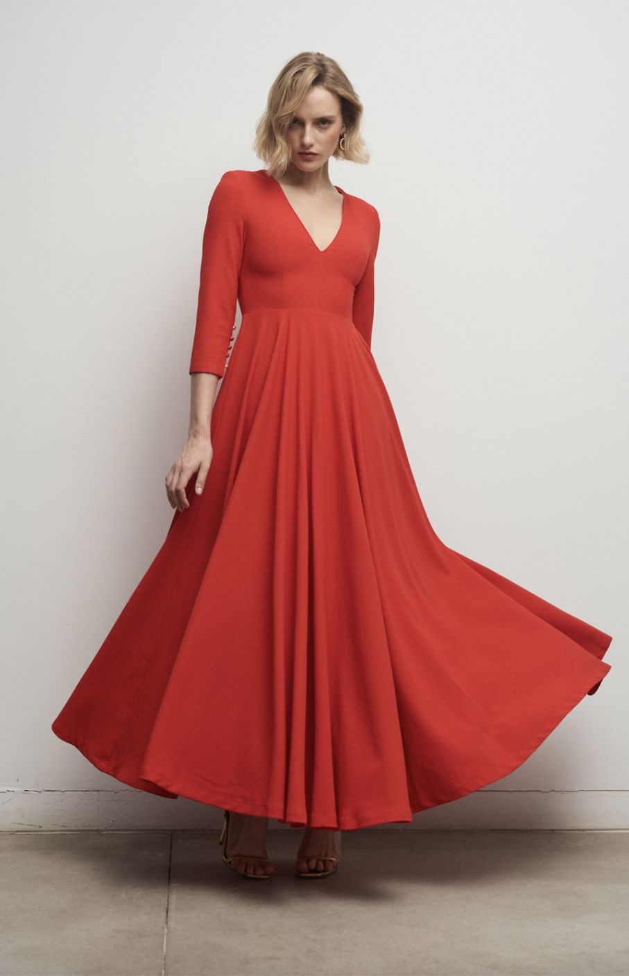 Bruna - Robe Fifi rouge corail