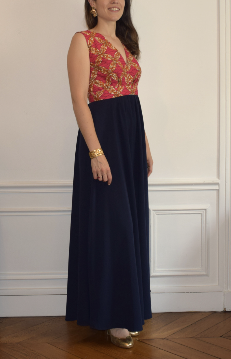 Magazelles - Robe longue bleu marine