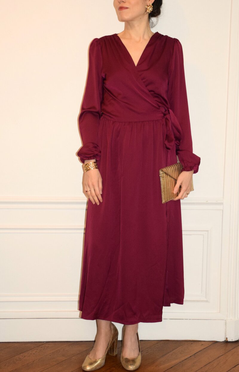 Maison Guillemette - Robe Olga bordeaux