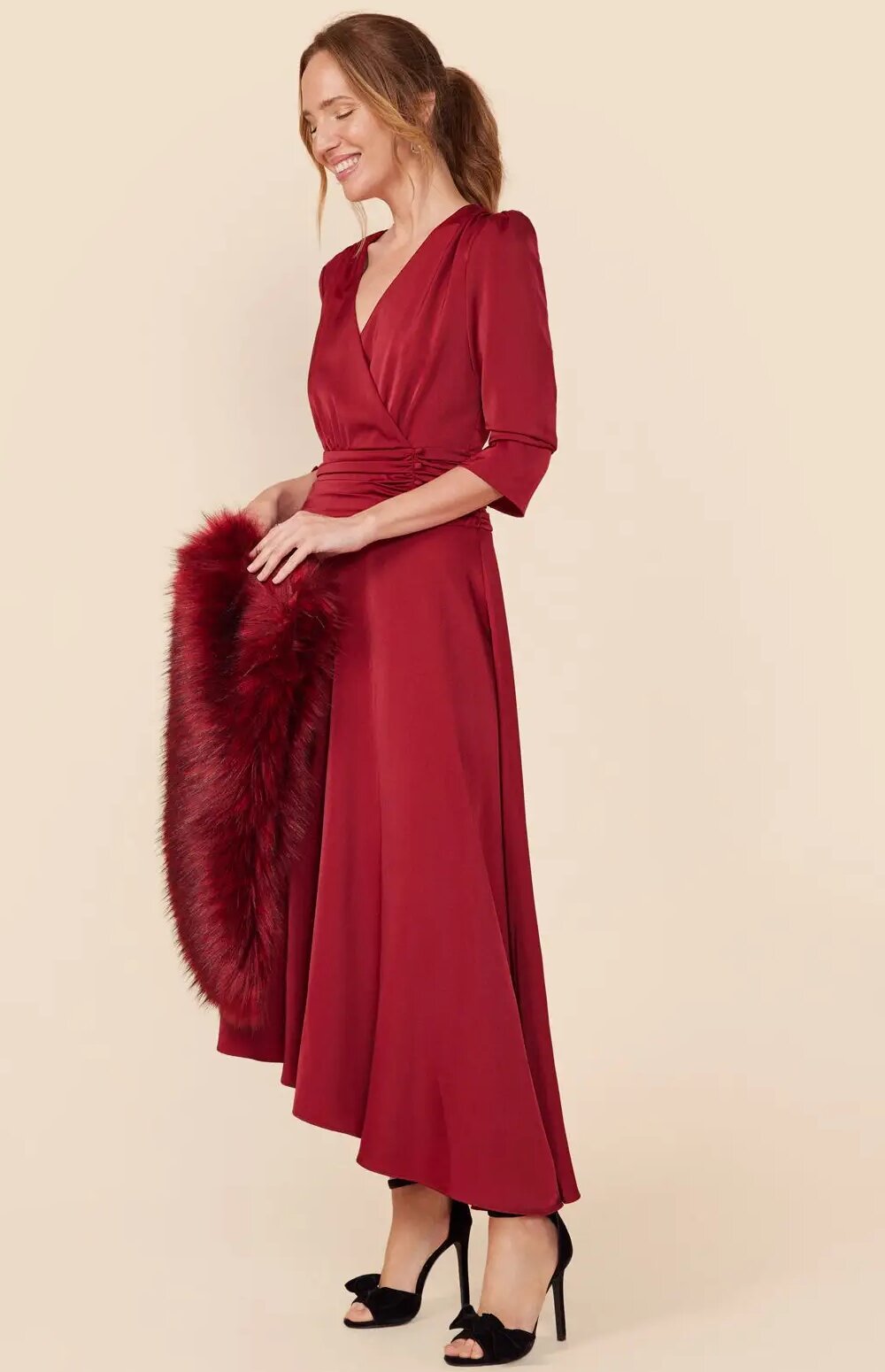 Bruna - Robe allégorie cerise