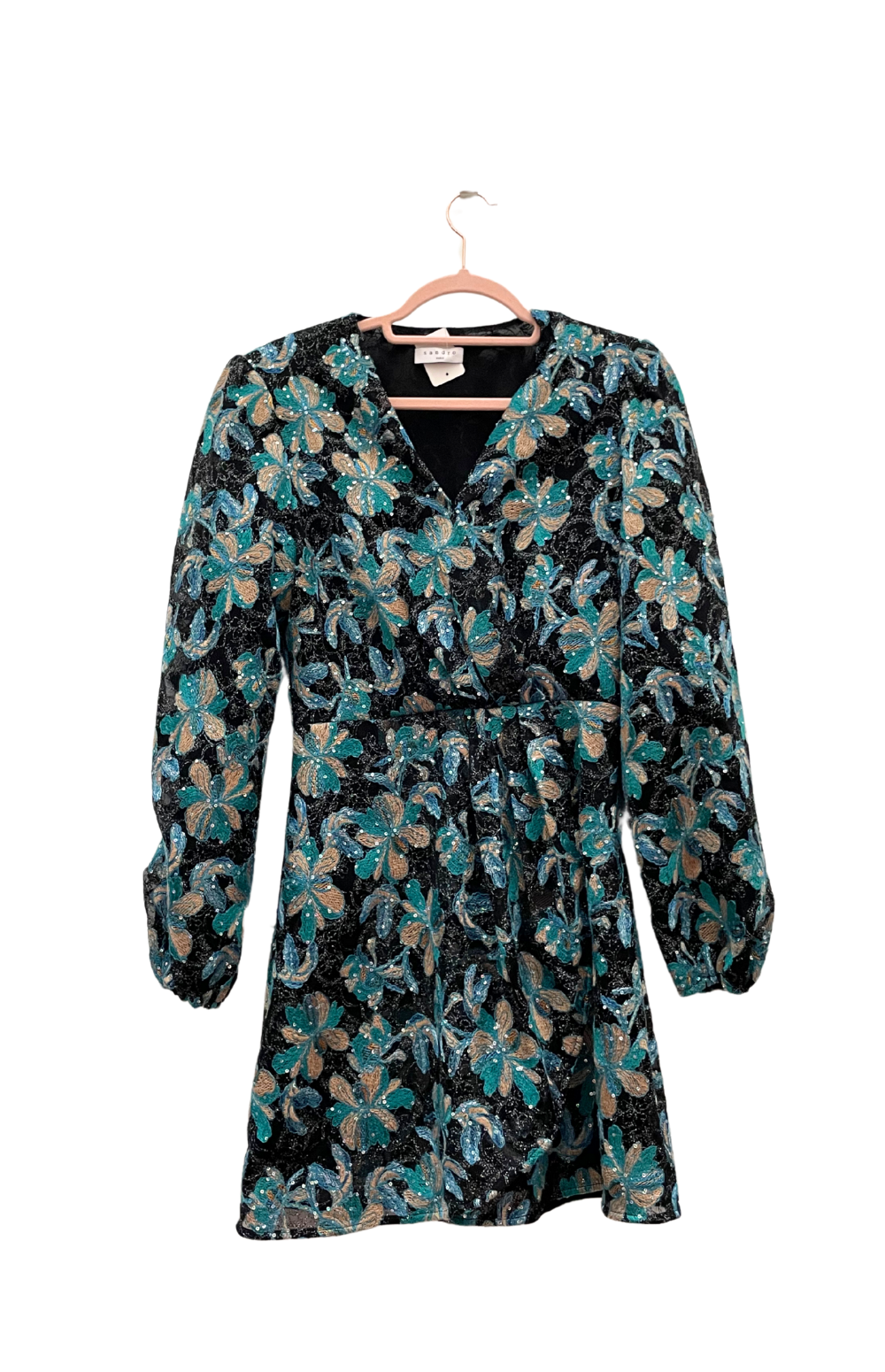 Sandro - Robe tulle sequins T.36