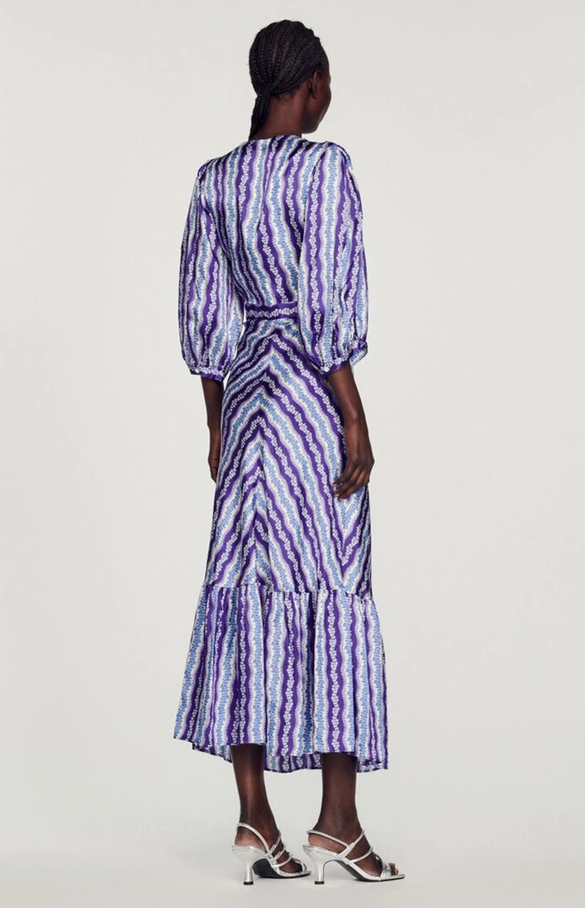 Sandro - Robe torsadée imprimé fleuri