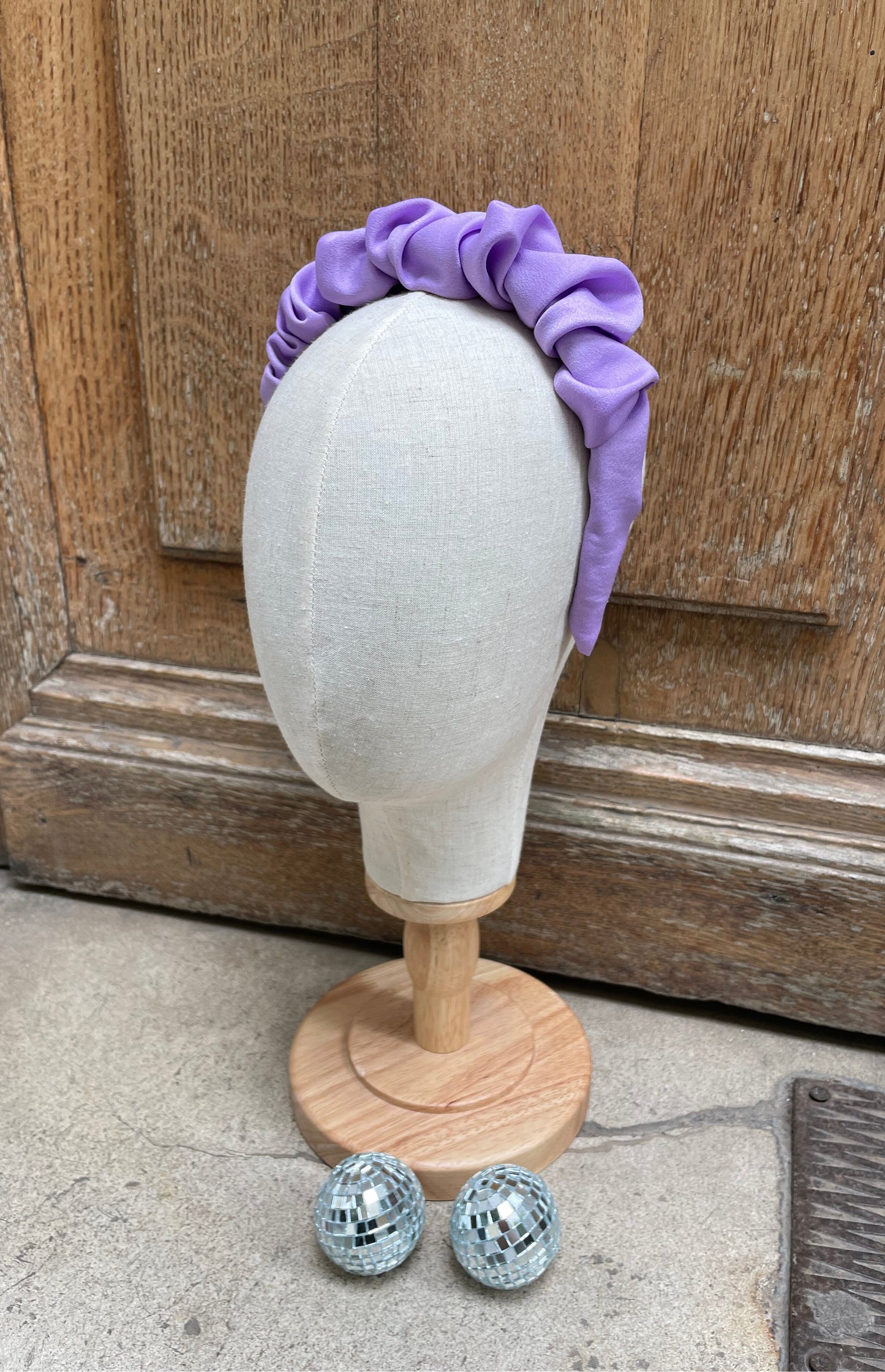 Serre-tête satiné lilas