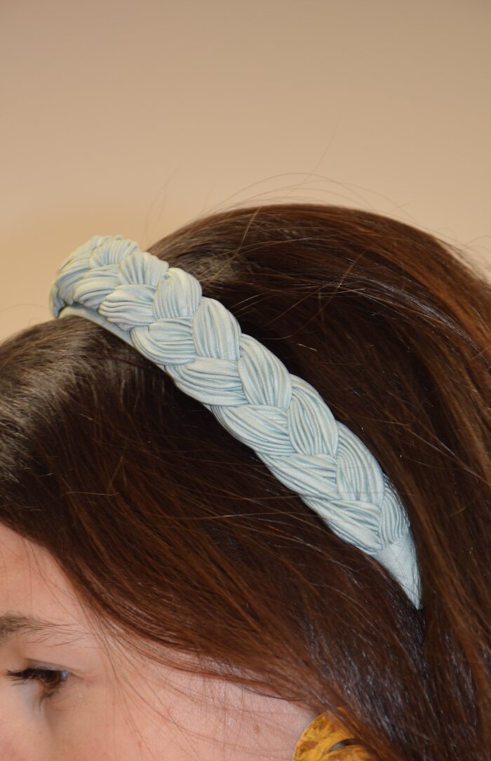 Serre-tête torsadé sauge