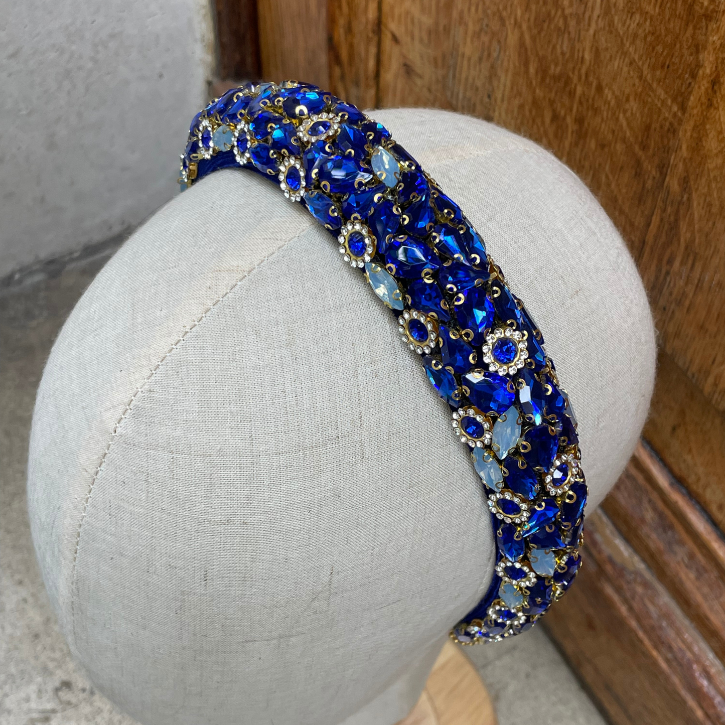 Maison Tiaré - Diadème bleu strass