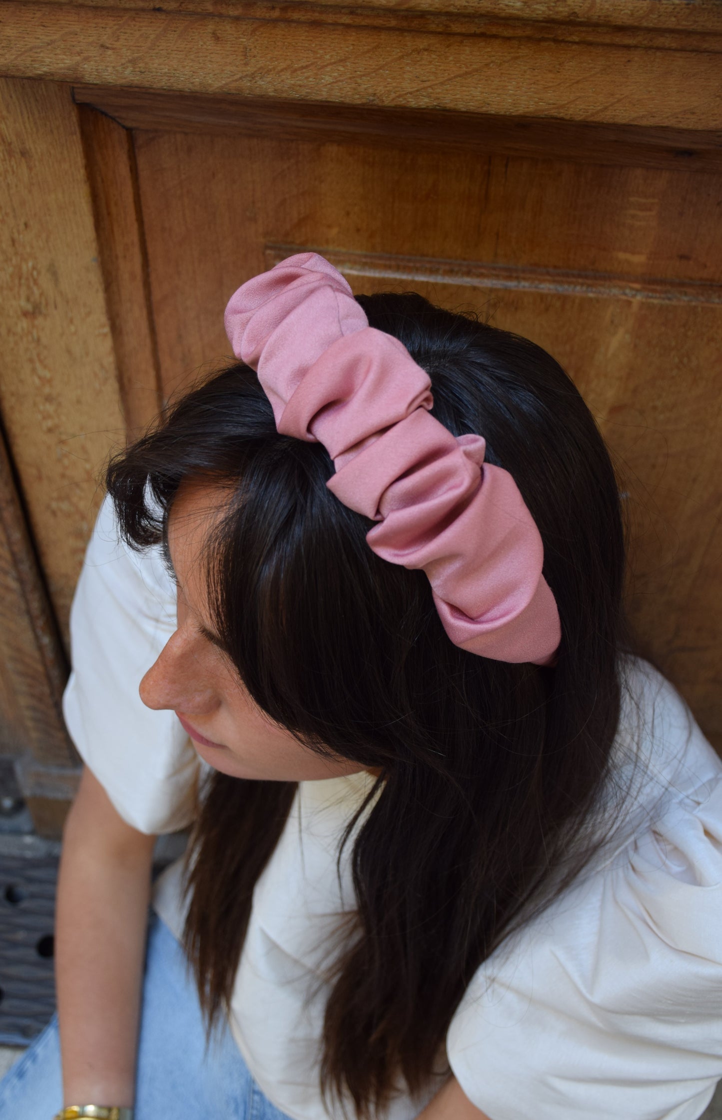 Serre-tête nude satiné