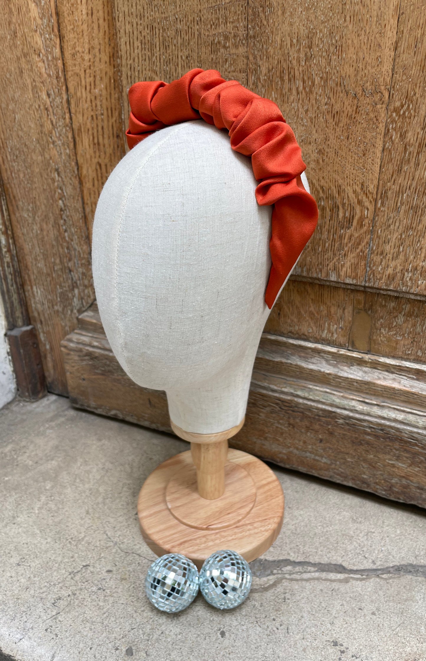 Serre-tête satiné terracotta