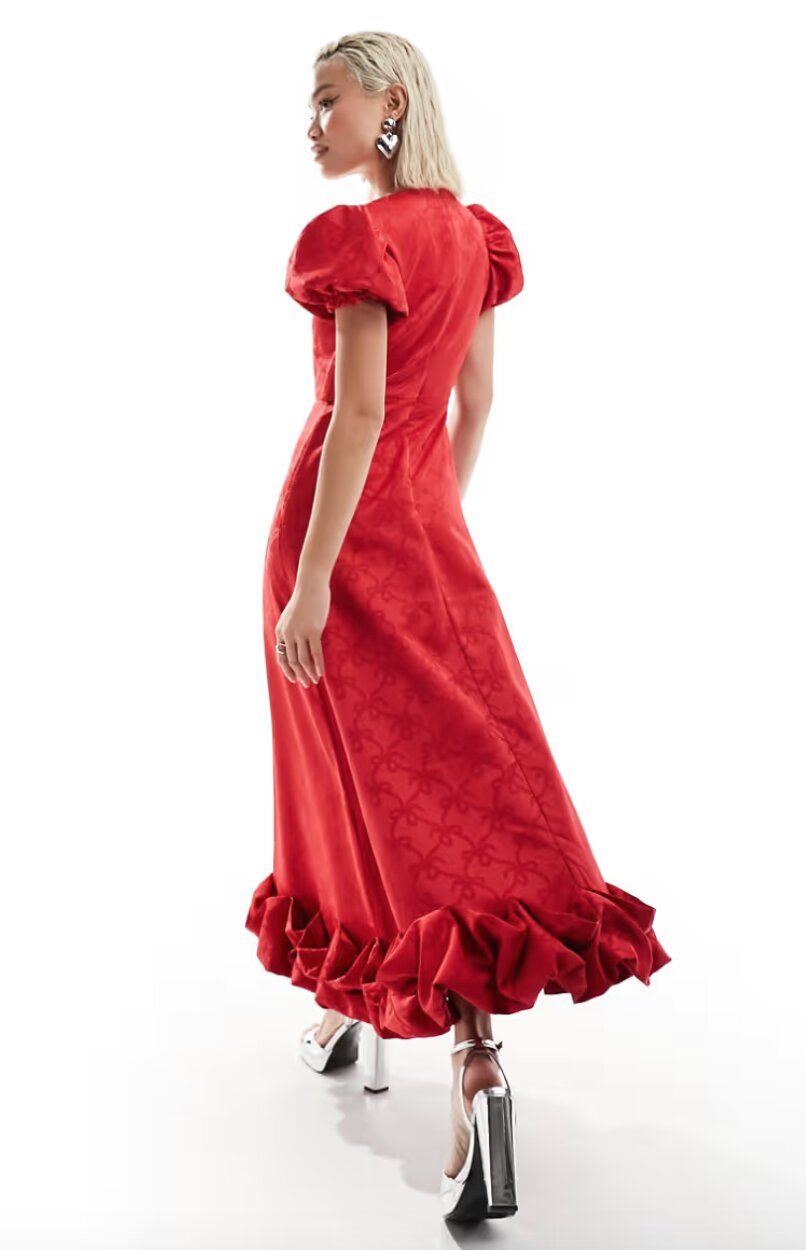 Sister Jane - Robe longue rouge volants