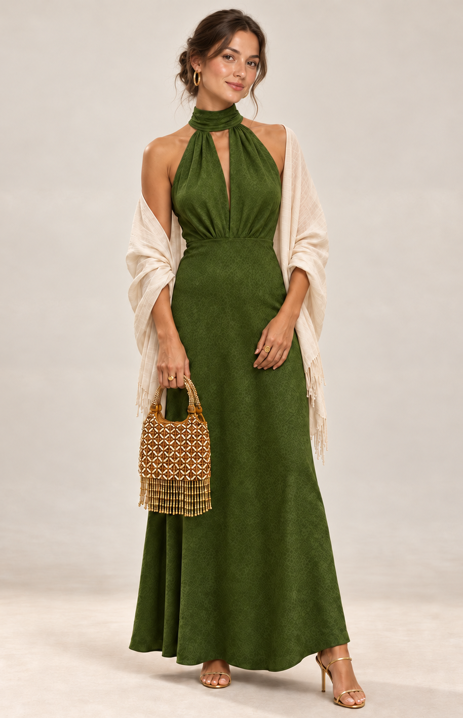 Robe verte halter