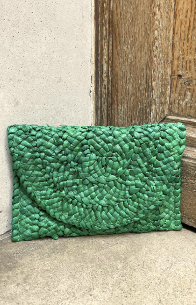 Miphai - Pochette paille verte