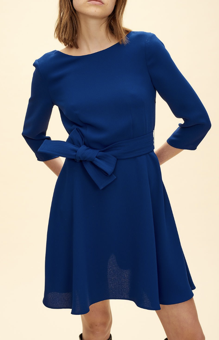 Claudie pierlot robe bleu marine outlet