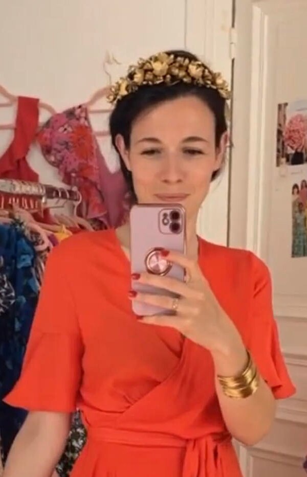 Couronne pistils dorés