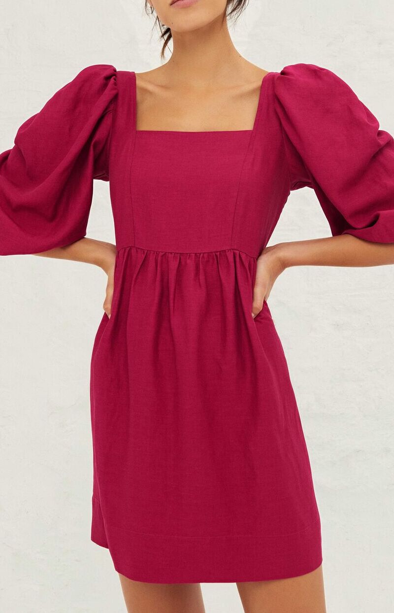 Ba&sh - Robe Palerme framboise