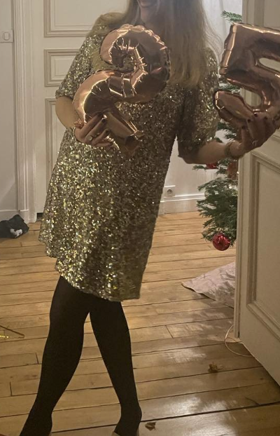 Sezane - Robe Gabin dorée