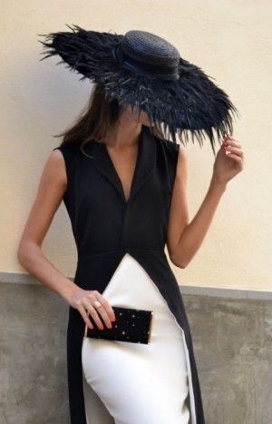 Mariquita Trasquila - Capeline à plumes noires