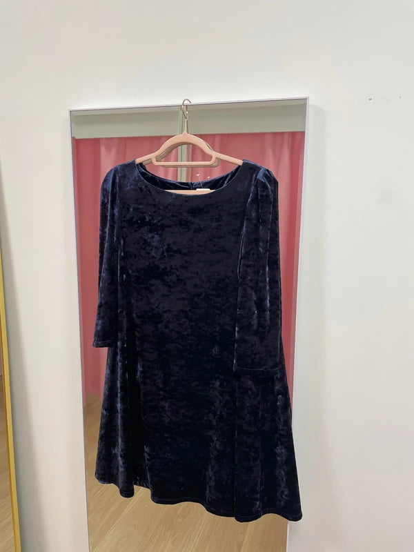 Claudie Pierlot - Robe Rififi velours marine T.36