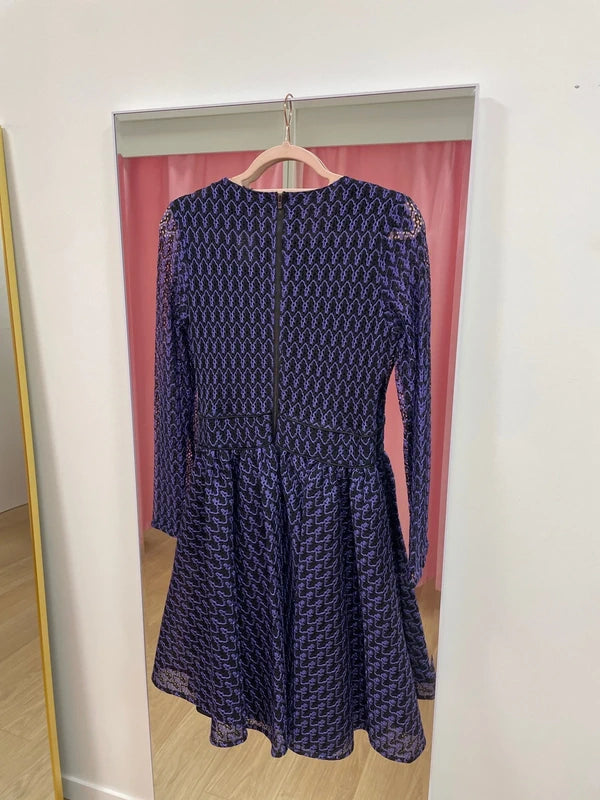 Maje - Robe dentelle violette T.3