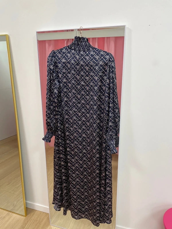Claudie Pierlot - Robe motifs col montant T.40