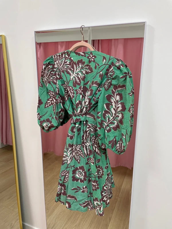 Claudie Pierlot - Robe portefeuille motifs T.38