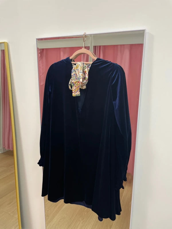 An&Be - Robe velours bleu T.XL