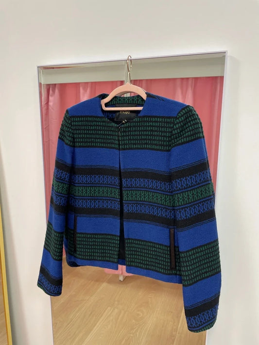 Maje - Veste bleue verte T.36