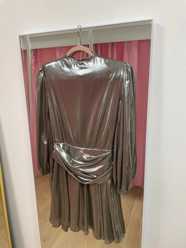 Liu Jo - Robe argentée lamée T.38