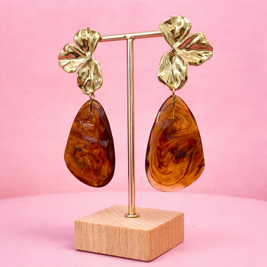 Atelier Elera -Boucles d'oreilles Ambre