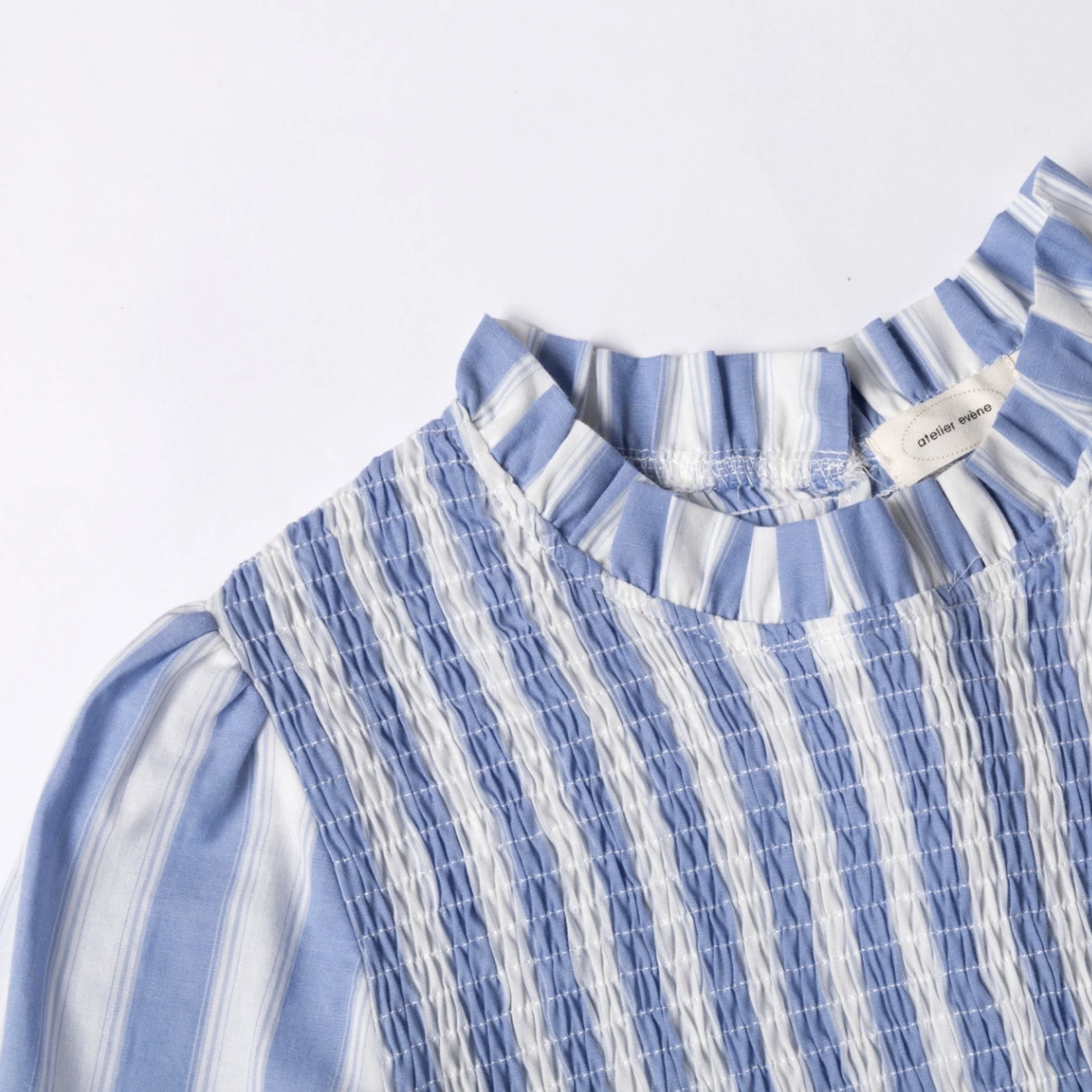 Atelier Evene - Blouse smocks rayures bleues