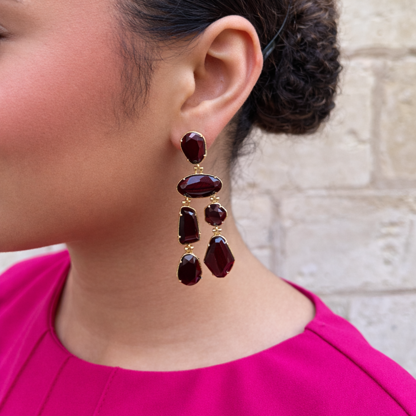 Atelier Elera - Boucles d'oreilles Carolina marron