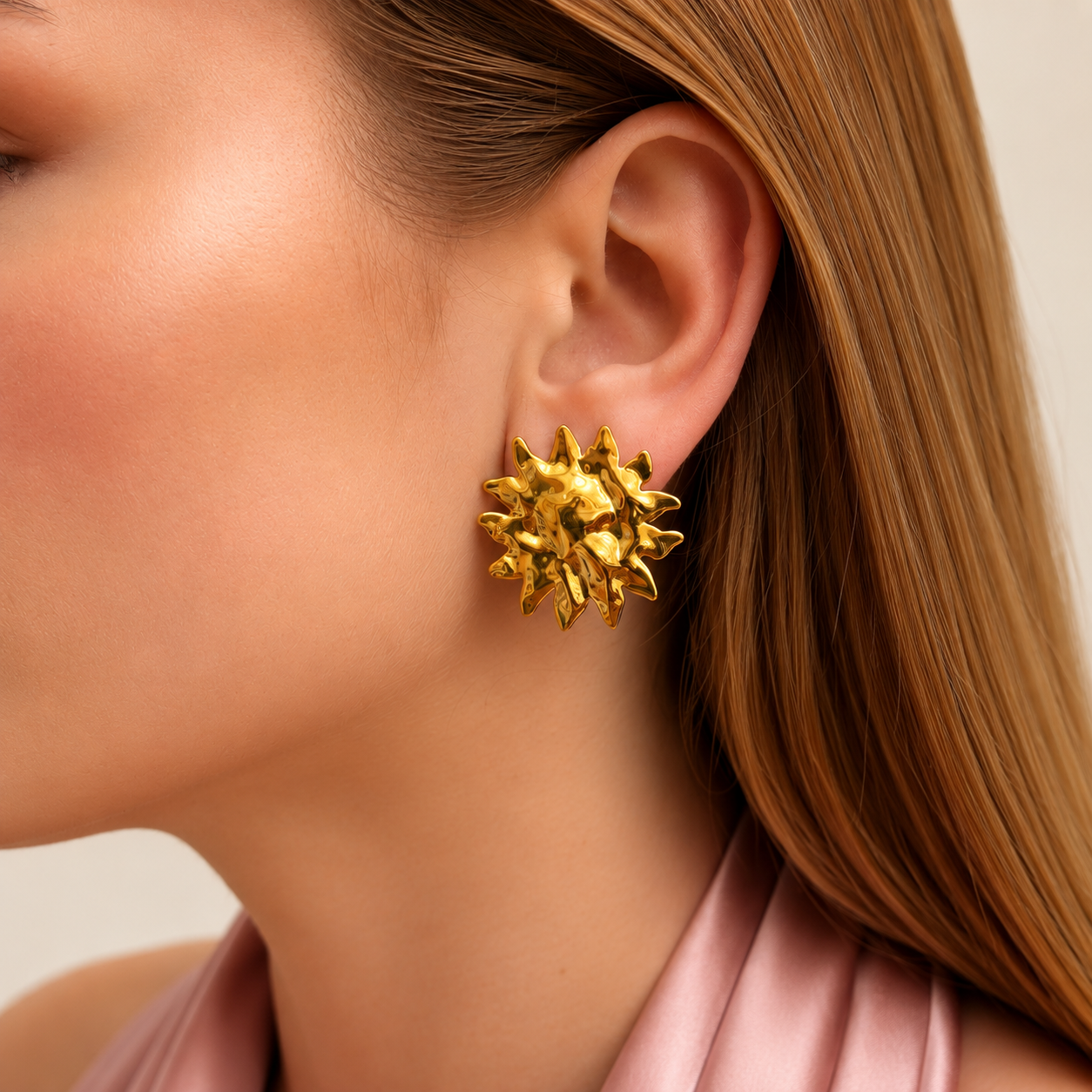 Boucles d'oreilles à clips soleil