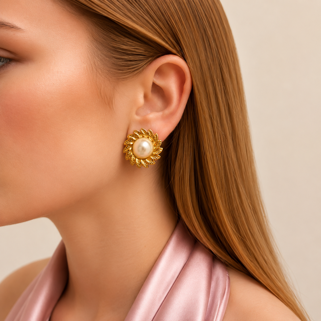 Boucles d'oreilles à clips Crown Pearl
