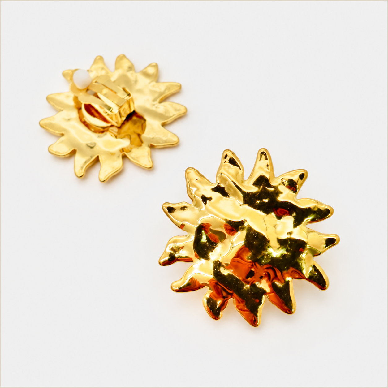 Boucles d'oreilles à clips soleil