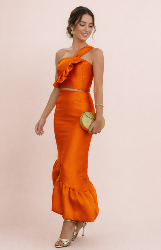 Cardie - Ensemble asymétrique orange